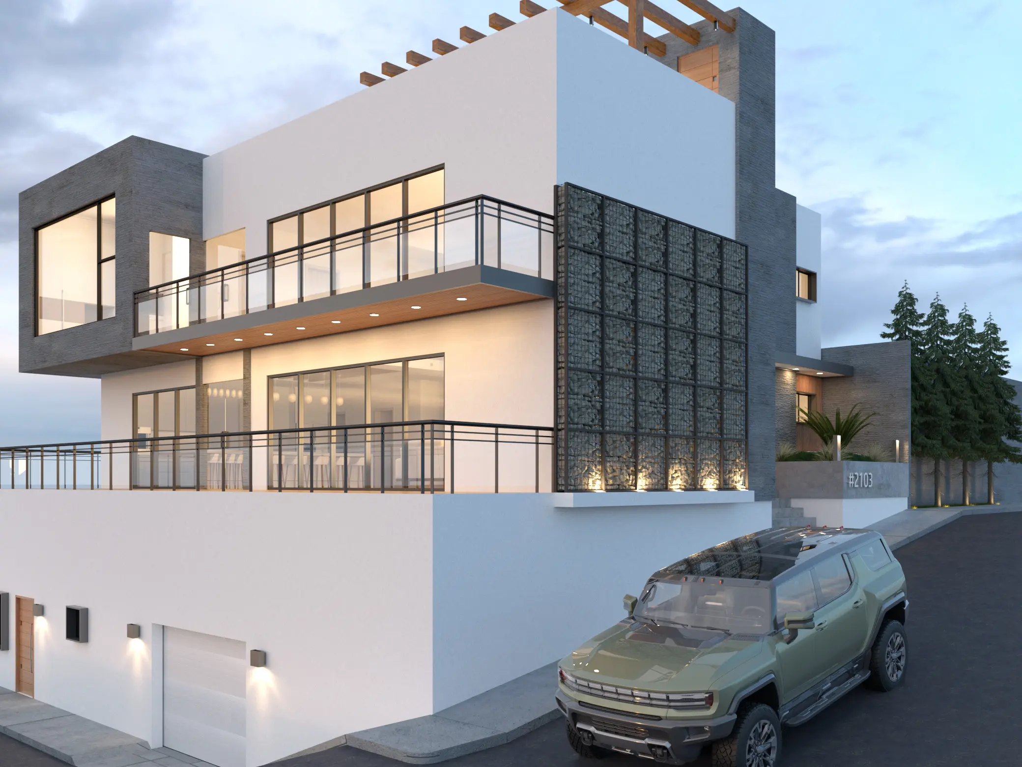 Casa Gavion Lateral Diseño y Construcción